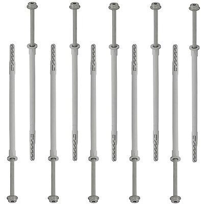 AERZETIX C67144 – Jeu de 10 chevilles en plastique Ø 10 x 260 mm avec col + 10 vis autotaraudeuses Ø 7 x 270 mm avec col et tête hexagonale en forme d'étoile TX40 – béton, brique, perçage, fixation AERZETIX C67144 – Jeu de 10 chevilles en plastique Ø 10 x 260 mm avec col + 10 vis autotaraudeuses Ø 7 x 270 mm avec col et tête hexagonale en forme d'étoile TX40 – béton, brique, perçage, fixation