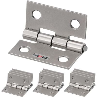 KOTARBAU ® Lot de 12 charnières de meuble 25 mm En nickel Roulées Pour piano KOTARBAU ® Lot de 12 charnières de meuble 25 mm En nickel Roulées Pour piano