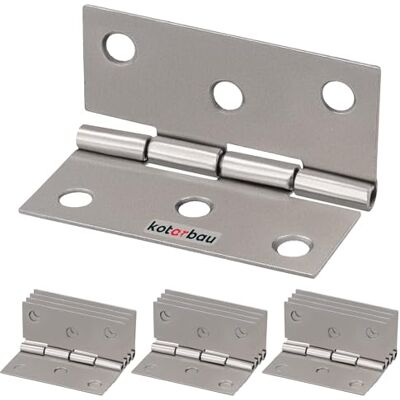 KOTARBAU ® Lot de 12 charnières de meuble 45 mm En nickel Roulées Pour piano KOTARBAU ® Lot de 12 charnières de meuble 45 mm En nickel Roulées Pour piano