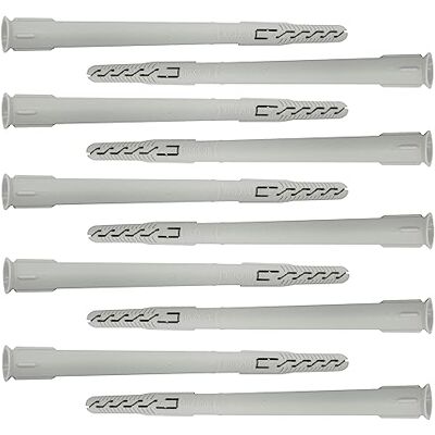 AERZETIX C67087 Lot de 10 chevilles universelles diamètre 10 x 180 mm avec col biseauté/fraisé – En polyamide – Fixation de maçonnerie béton, brique, parpaing, bâtiment, construction à vis AERZETIX C67087 Lot de 10 chevilles universelles diamètre 10 x 180 mm avec col biseauté/fraisé – En polyamide – Fixation de maçonnerie béton, brique, parpaing, bâtiment, construction à vis