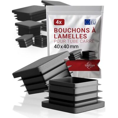 LouMaxx Bouchons pour Tuyau 40x40 mm Capuchons de Tube Carré Bouchons de Couverture Cache Tube en plastique robuste Bouchons à Lamelles 40x40 mm pour une protection parfaite LouMaxx Bouchons pour Tuyau 40x40 mm Capuchons de Tube Carré Bouchons de Couverture Cache Tube en plastique robuste Bouchons à Lamelles 40x40 mm pour une protection parfaite