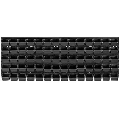 KADAX Étagère murale d'atelier, 116 x 39 cm, en plastique robuste, système de stockage résistant aux UV, plaques murales extensibles, pour atelier ou jardin (noir, 70 pièces) KADAX Étagère murale d'atelier, 116 x 39 cm, en plastique robuste, système de stockage résistant aux UV, plaques murales extensibles, pour atelier ou jardin (noir, 70 pièces)
