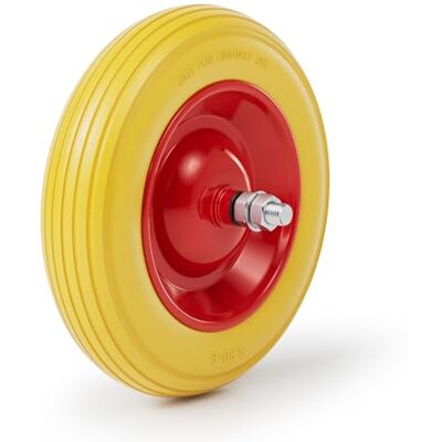 WilTec Roue complète increvable 4.00-8 pour Diable – 392 x 92 mm – en PU/Polyuréthane – profil rainuré – Capacité de charge max. 160 kg – pour Brouette Chariot WilTec Roue complète increvable 4.00-8 pour Diable – 392 x 92 mm – en PU/Polyuréthane – profil rainuré – Capacité de charge max. 160 kg – pour Brouette Chariot