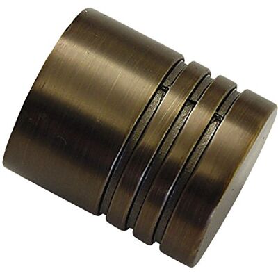 Gardinia Embouts pour tringle à rideau, 2 embouts cylindre, Série Chicago, Métal, Bronze, Diamètre: 20 mm Gardinia Embouts pour tringle à rideau, 2 embouts cylindre, Série Chicago, Métal, Bronze, Diamètre: 20 mm