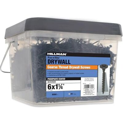 Hillman The Group 967623 Lot de 8000 vis cruciformes à filetage épais pour cloison sèche 15,2 x 3,8 cm Hillman The Group 967623 Lot de 8000 vis cruciformes à filetage épais pour cloison sèche 15,2 x 3,8 cm