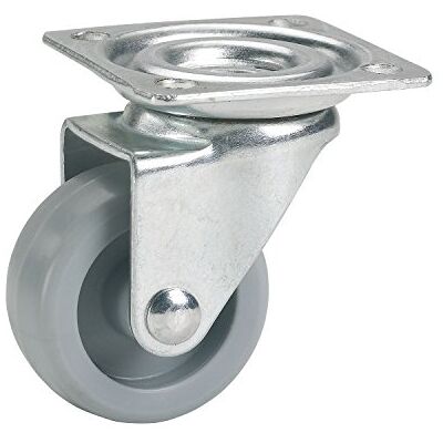 Dörner + Helmer 790120C Roulette pivotante en tôle d'acier galvanisé Gris Ø 30 mm Dörner + Helmer 790120C Roulette pivotante en tôle d'acier galvanisé Gris Ø 30 mm