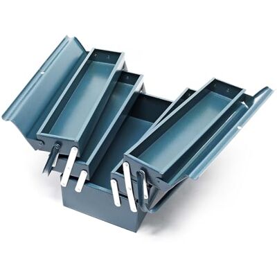 WilTec Boite à outils vide 530x200x200 mm en Acier avec 5 Compartiments Caisse pour outils avec Poignée WilTec Boite à outils vide 530x200x200 mm en Acier avec 5 Compartiments Caisse pour outils avec Poignée