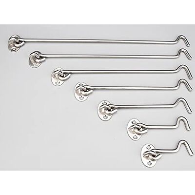 MOTT Loquet à œillet, crochet de cabine en acier inoxydable, crochet de porte, entrebâilleur de fenêtre, serrures de porte, support de fenêtre, crochet de porte de cabine MOTT Loquet à œillet, crochet de cabine en acier inoxydable, crochet de porte, entrebâilleur de fenêtre, serrures de porte, support de fenêtre, crochet de porte de cabine