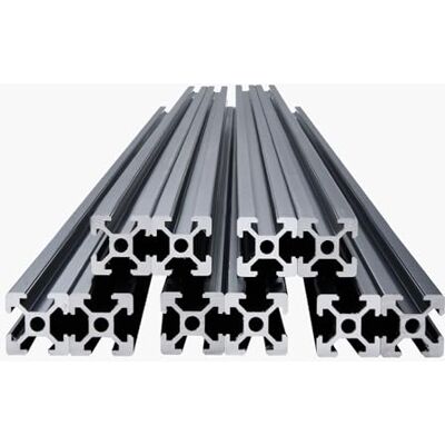 VEVOR Lot de 10 rails linéaires 2020 avec rainure en T, fabriqués en alliage d'aluminium, guide linéaire anodisé extrudé à haute résistance pour imprimante, gravure laser, noir 1500 mm VEVOR Lot de 10 rails linéaires 2020 avec rainure en T, fabriqués en alliage d'aluminium, guide linéaire anodisé extrudé à haute résistance pour imprimante, gravure laser, noir 1500 mm