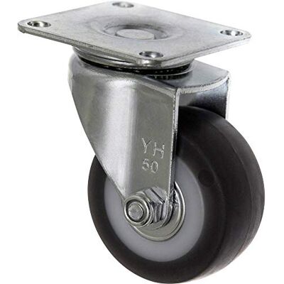 TOOLCRAFT TO-5137866 Roulette pivotante avec plaque de fixation TPR 50 mm TOOLCRAFT TO-5137866 Roulette pivotante avec plaque de fixation TPR 50 mm