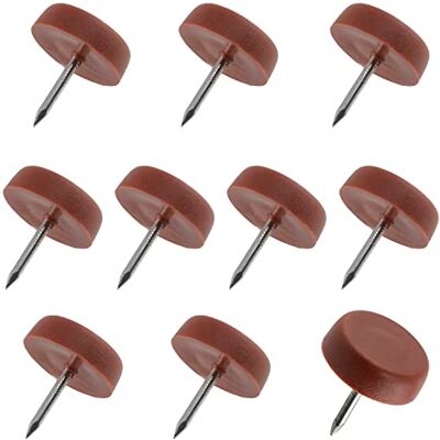 AERZETIX C65822 Lot de 10 patins coulissants pour pieds chaise avec clou rond Ø16mm en plastique couleur cerise meuble table armoire commode lit accessoire protection sol canapé AERZETIX C65822 Lot de 10 patins coulissants pour pieds chaise avec clou rond Ø16mm en plastique couleur cerise meuble table armoire commode lit accessoire protection sol canapé