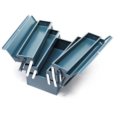 WilTec Boite à outils vide 420x200x200 mm en Acier avec 5 Compartiments Caisse pour outils avec Poignée WilTec Boite à outils vide 420x200x200 mm en Acier avec 5 Compartiments Caisse pour outils avec Poignée