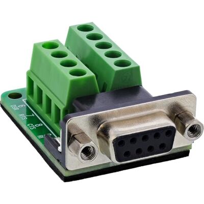 InLine Bloc terminal avec prise D-Sub 9 Bornes à vis à 2 rangées Sécurité à vis Idéal pour câblage RS232, service et électronique DIY 92501E InLine Bloc terminal avec prise D-Sub 9 Bornes à vis à 2 rangées Sécurité à vis Idéal pour câblage RS232, service et électronique DIY 92501E