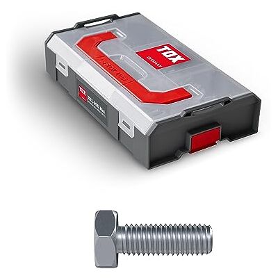 TOX L-BOXX Mini Vis à tête hexagonale M8 + M10 Assortiment DIN 933, adaptable individuellement, empilable & encliquetable entre elles, y compris vis pour machines M8 + M10, 90 pces, 094903205 TOX L-BOXX Mini Vis à tête hexagonale M8 + M10 Assortiment DIN 933, adaptable individuellement, empilable & encliquetable entre elles, y compris vis pour machines M8 + M10, 90 pces, 094903205