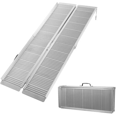WilTec Rampe pour fauteuil roulant – 1220 x 720 x 50 mm – capacité de charge 270 kg – en Aluminium – profil antidérapant – Rampe d'accès 2x pliable mobile pour Chaise Roulante, Handicapé, PMR WilTec Rampe pour fauteuil roulant – 1220 x 720 x 50 mm – capacité de charge 270 kg – en Aluminium – profil antidérapant – Rampe d'accès 2x pliable mobile pour Chaise Roulante, Handicapé, PMR