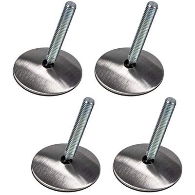 Gedotec Lot de 4 vis de réglage M10 x 60 mm pour pieds de table et de meubles En acier inoxydable mat Pieds de meubles fabriqués en Allemagne Pieds de réglage avec rotule Gedotec Lot de 4 vis de réglage M10 x 60 mm pour pieds de table et de meubles En acier inoxydable mat Pieds de meubles fabriqués en Allemagne Pieds de réglage avec rotule