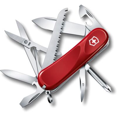 Victorinox Taschenmesser Evolution 18 (15 Funktionen, Klinge, Nagelfeile, Dosenöffner, Holzsäge, Schere) rot Victorinox Taschenmesser Evolution 18 (15 Funktionen, Klinge, Nagelfeile, Dosenöffner, Holzsäge, Schere) rot