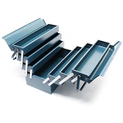 WilTec Boite à outils vide 420x200x250 mm en Acier avec 7 Compartiments Caisse pour outils avec Poignée WilTec Boite à outils vide 420x200x250 mm en Acier avec 7 Compartiments Caisse pour outils avec Poignée