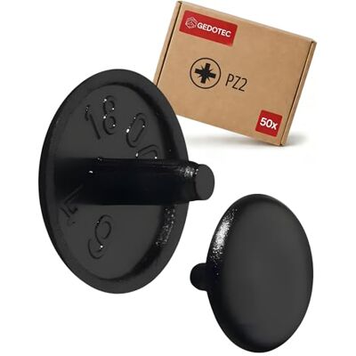 Gedotec Cache-vis pour Meubles Noir Cache-vis en Plastique Rond H1123 Bouchon pour Trou de tête PZ2 Ø 12 x 2,5 mm 50 pièces Gedotec Cache-vis pour Meubles Noir Cache-vis en Plastique Rond H1123 Bouchon pour Trou de tête PZ2 Ø 12 x 2,5 mm 50 pièces