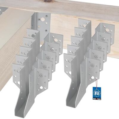 KOTARBAU ® Lot de 10 connecteurs de poutres en acier galvanisé pour poutres 25 x 117 mm Connecteur de poutre Connecteur pour poutres en bois KOTARBAU ® Lot de 10 connecteurs de poutres en acier galvanisé pour poutres 25 x 117 mm Connecteur de poutre Connecteur pour poutres en bois