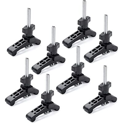 POWERTEC 71661-P4 Mini T Lot de 8 colliers de serrage en plastique renforcé avec boulons en T en acier, 9,5 cm x ¾ POWERTEC 71661-P4 Mini T Lot de 8 colliers de serrage en plastique renforcé avec boulons en T en acier, 9,5 cm x ¾