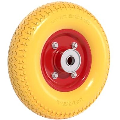 WilTec Roue en Mousse PU 2.80/2.50-4 en Caoutchouc Solide Anti-crevaison WilTec Roue en Mousse PU 2.80/2.50-4 en Caoutchouc Solide Anti-crevaison