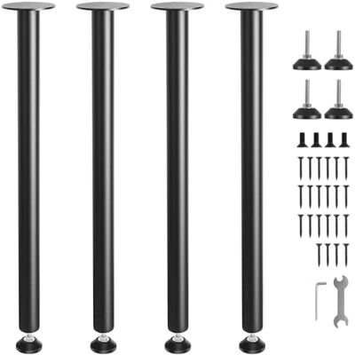 VEVOR Lot de 4 pieds de bureau réglables de 76,2 cm, en acier renforcé, pour bricolage, capacité de charge de 544,3 kg, pieds de bureau robustes, à installation rapide avec pied réglable, noir VEVOR Lot de 4 pieds de bureau réglables de 76,2 cm, en acier renforcé, pour bricolage, capacité de charge de 544,3 kg, pieds de bureau robustes, à installation rapide avec pied réglable, noir