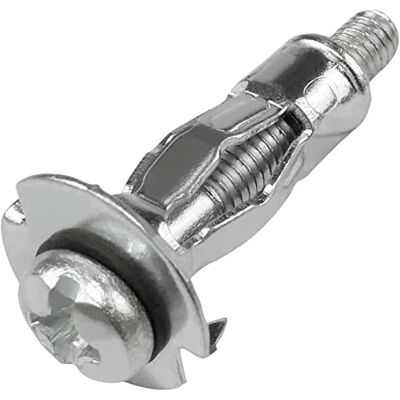 AERZETIX C57871 – Jeu de 10 chevilles à expansion diamètre 8 x 21 mm pour plaques de plâtre, corps creux en métal, avec vis M4, fixation dans les murs de construction sèches, couleur argent AERZETIX C57871 – Jeu de 10 chevilles à expansion diamètre 8 x 21 mm pour plaques de plâtre, corps creux en métal, avec vis M4, fixation dans les murs de construction sèches, couleur argent