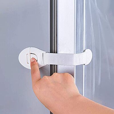 MOTT Verrou de sécurité avec bande élastique pour placard, tiroir, verrou de sécurité adhésif pour bébé, sécurité enfant sans perçage MOTT Verrou de sécurité avec bande élastique pour placard, tiroir, verrou de sécurité adhésif pour bébé, sécurité enfant sans perçage