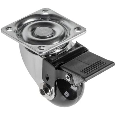 GTV Rouleau de meubles BRAZYLIA avec blocage Roulettes pivotantes pour meubles Acier/PC/PU Diamètre 35 mm Roues pivotantes 360 degrés Charge totale par rouleau 30 kg noir GTV Rouleau de meubles BRAZYLIA avec blocage Roulettes pivotantes pour meubles Acier/PC/PU Diamètre 35 mm Roues pivotantes 360 degrés Charge totale par rouleau 30 kg noir