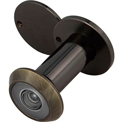 Amig Judas d'Angle Super Vision pour Sécurité Porte Installation Facile Résistant aux Rayures Idéal pour Familles, Ø 14 mm, Cuir, Laiton Amig Judas d'Angle Super Vision pour Sécurité Porte Installation Facile Résistant aux Rayures Idéal pour Familles, Ø 14 mm, Cuir, Laiton