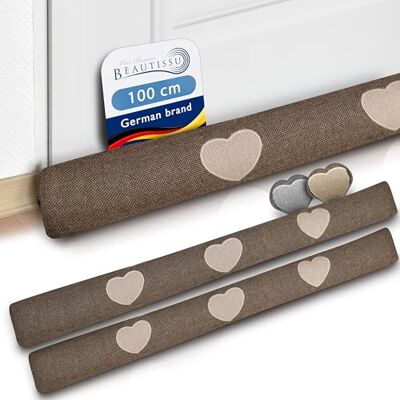 Beautissu Tuuli HR 2x Bas de Porte 100 cm Poids 1 kg en Coton – comme Boudin de Porte ou Boudin de Fenêtre Contre Le Froid – Coussin de Porte marron Robuste avec Remplissage et Tenue Ferme Beautissu Tuuli HR 2x Bas de Porte 100 cm Poids 1 kg en Coton – comme Boudin de Porte ou Boudin de Fenêtre Contre Le Froid – Coussin de Porte marron Robuste avec Remplissage et Tenue Ferme