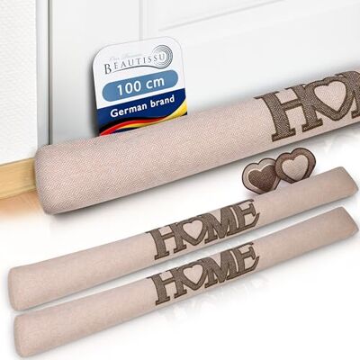 Beautissu Tuuli HE 2x Bas de Porte 100 cm Poids 1 kg en Coton – comme Boudin de Porte ou Boudin de Fenêtre Contre Le Froid – Coussin de Porte Beige Robuste avec Remplissage et Tenue Ferme Beautissu Tuuli HE 2x Bas de Porte 100 cm Poids 1 kg en Coton – comme Boudin de Porte ou Boudin de Fenêtre Contre Le Froid – Coussin de Porte Beige Robuste avec Remplissage et Tenue Ferme