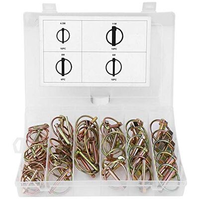 Walfront Lynch-pin Heavy Duty Lot de 50 tracteurs en acier Lynch-pin pour tracteurs agricoles Walfront Lynch-pin Heavy Duty Lot de 50 tracteurs en acier Lynch-pin pour tracteurs agricoles