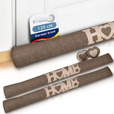 Beautissu Tuuli HE 2x Bas de Porte 120 cm Poids 1 kg en Coton – comme Boudin de Porte ou Boudin de Fenêtre Contre Le Froid – Coussin de Porte Marron Robuste avec Remplissage et Tenue Ferme Beautissu Tuuli HE 2x Bas de Porte 120 cm Poids 1 kg en Coton – comme Boudin de Porte ou Boudin de Fenêtre Contre Le Froid – Coussin de Porte Marron Robuste avec Remplissage et Tenue Ferme