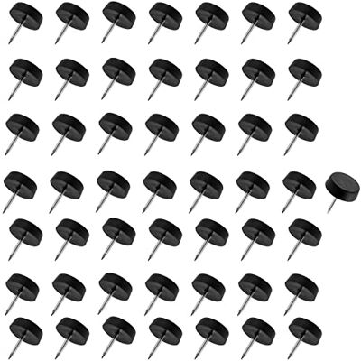 AERZETIX C65823 Lot de 50 patins coulissants pour pieds chaise avec clou rond Ø15 mm en plastique couleur noire meuble table armoire commode lit accessoire protection sol canapé AERZETIX C65823 Lot de 50 patins coulissants pour pieds chaise avec clou rond Ø15 mm en plastique couleur noire meuble table armoire commode lit accessoire protection sol canapé