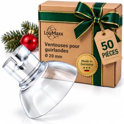 LouMaxx Lot de 50 ventouses avec fente pour câble Pour fenêtre Transparent Diamètre : 20 mm Fabriquées en Allemagne Réutilisables et amovibles sans laisser de traces LouMaxx Lot de 50 ventouses avec fente pour câble Pour fenêtre Transparent Diamètre : 20 mm Fabriquées en Allemagne Réutilisables et amovibles sans laisser de traces