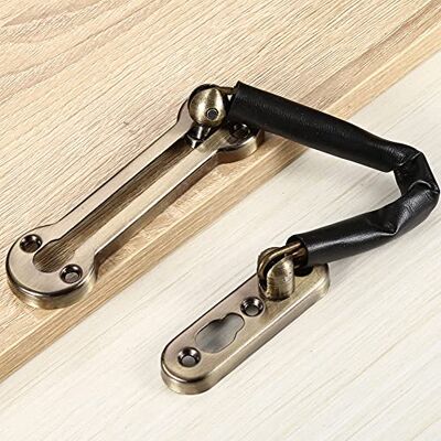 MOTT Chaîne de ventilation pour fenêtre avec étui en cuir, verrou de sécurité universel pour enfants, animaux domestiques, pour fenêtre coulissante MOTT Chaîne de ventilation pour fenêtre avec étui en cuir, verrou de sécurité universel pour enfants, animaux domestiques, pour fenêtre coulissante