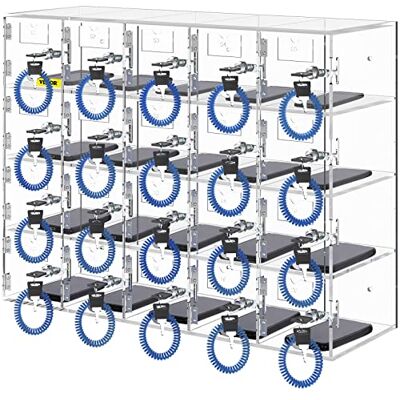 VEVOR Casier de rangement pour téléphone portable, 20 emplacements en acrylique, avec serrures de porte et clés, blanc, 53 x 18 x 42,5 cm VEVOR Casier de rangement pour téléphone portable, 20 emplacements en acrylique, avec serrures de porte et clés, blanc, 53 x 18 x 42,5 cm