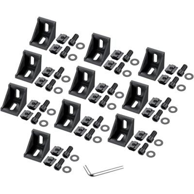 Justech Profilé en aluminium 4040 Lot de 10 supports d'angle Matériel de montage pour extrusion Pour structure de cadre 39 x 39 x 35 mm Noir Justech Profilé en aluminium 4040 Lot de 10 supports d'angle Matériel de montage pour extrusion Pour structure de cadre 39 x 39 x 35 mm Noir
