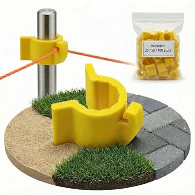 R-Satz Shop Lot de 25 supports de corde directionnelle pour piquets de ligne Guide de câble à clipser 25/50/100 pièces Tendeur de cordon idéal pour les routes, le jardin et l'aménagement R-Satz Shop Lot de 25 supports de corde directionnelle pour piquets de ligne Guide de câble à clipser 25/50/100 pièces Tendeur de cordon idéal pour les routes, le jardin et l'aménagement