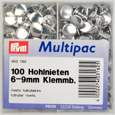 Prym Rivets creux 6-9 mm Ms argenté Prym Rivets creux 6-9 mm Ms argenté
