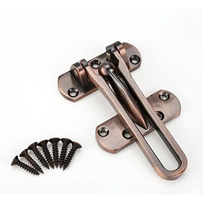 Fdit Loquet en Alliage de Zinc Loquet Verrou de Porte Chaîne de Sécurité Verrouillage de Serrure de Limiteur pour Porte de Fenêtre Placard(Bronze Rouge) Fdit Loquet en Alliage de Zinc Loquet Verrou de Porte Chaîne de Sécurité Verrouillage de Serrure de Limiteur pour Porte de Fenêtre Placard(Bronze Rouge)