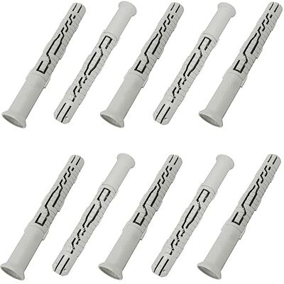 AERZETIX C67090 Lot de 10 chevilles universelles Ø 12 x 100 mm avec col biseauté/fraisé En polyamide Fixation maçonnerie béton brique parpaing bâtiment vis construction AERZETIX C67090 Lot de 10 chevilles universelles Ø 12 x 100 mm avec col biseauté/fraisé En polyamide Fixation maçonnerie béton brique parpaing bâtiment vis construction