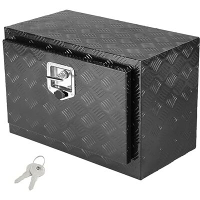 VEVOR Boîte de rangement pour camionnette 61 x 35,6 x 40,6 cm En aluminium robuste Avec serrure et clés Étanche Avec poignée en T Pour camion, camionnette, remorque VEVOR Boîte de rangement pour camionnette 61 x 35,6 x 40,6 cm En aluminium robuste Avec serrure et clés Étanche Avec poignée en T Pour camion, camionnette, remorque