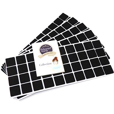 Adsamm ® 200 patins en feutre / 25 x 25 mm/noir/carré / 3,5 mm d'épaisseur en feutre autocollant de qualité supérieure Adsamm ® 200 patins en feutre / 25 x 25 mm/noir/carré / 3,5 mm d'épaisseur en feutre autocollant de qualité supérieure
