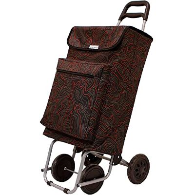 Amig Chariot de courses 4 roues avec Compartiment Isotherme Caddie de courses solide Chariot de supermarché pliable 22 x 40 x 106 cm Charge max. 15 kg Couleur Noir Amig Chariot de courses 4 roues avec Compartiment Isotherme Caddie de courses solide Chariot de supermarché pliable 22 x 40 x 106 cm Charge max. 15 kg Couleur Noir