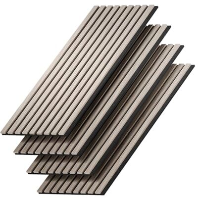 Vicco Panneau acoustique "Sonoa", Marron, 120 x 40 cm 4 pièces, pour montage mural pour améliorer l'acoustique de la pièce Vicco Panneau acoustique "Sonoa", Marron, 120 x 40 cm 4 pièces, pour montage mural pour améliorer l'acoustique de la pièce
