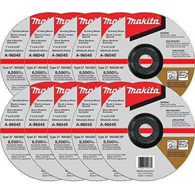 Makita A-96045-10 Lot de 10 meules en inox 17,8 x 1/4 x 7/8 Makita A-96045-10 Lot de 10 meules en inox 17,8 x 1/4 x 7/8