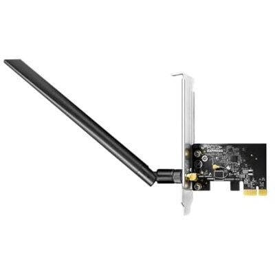 Cudy Adaptateur Wi-Fi PCIe double bande AC650 pour PC, Wi-Fi 5 à 650 Mbps, 5 GHz/2,4 GHz, 802.11ac/n, compatible Windows 11/10, avec supports standard et discrets, WE650 Cudy Adaptateur Wi-Fi PCIe double bande AC650 pour PC, Wi-Fi 5 à 650 Mbps, 5 GHz/2,4 GHz, 802.11ac/n, compatible Windows 11/10, avec supports standard et discrets, WE650